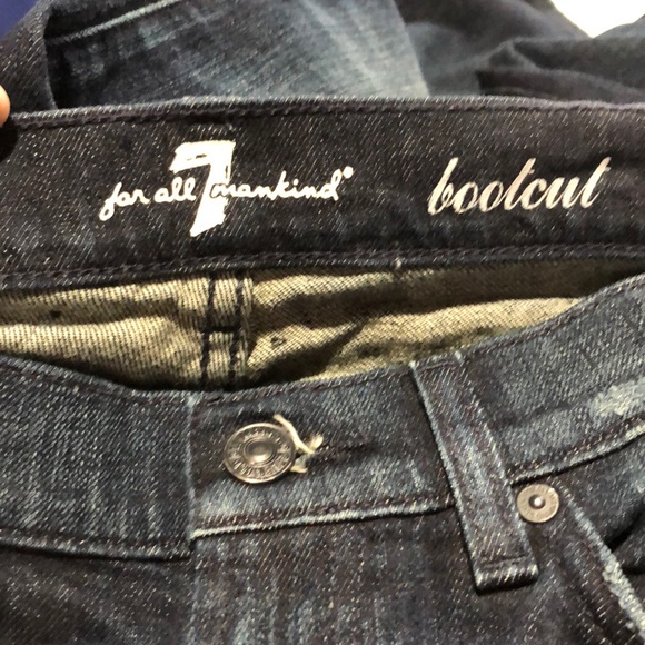 7 for all Mankind bootcut distressed jeans size 28 - Picture 9 of 13